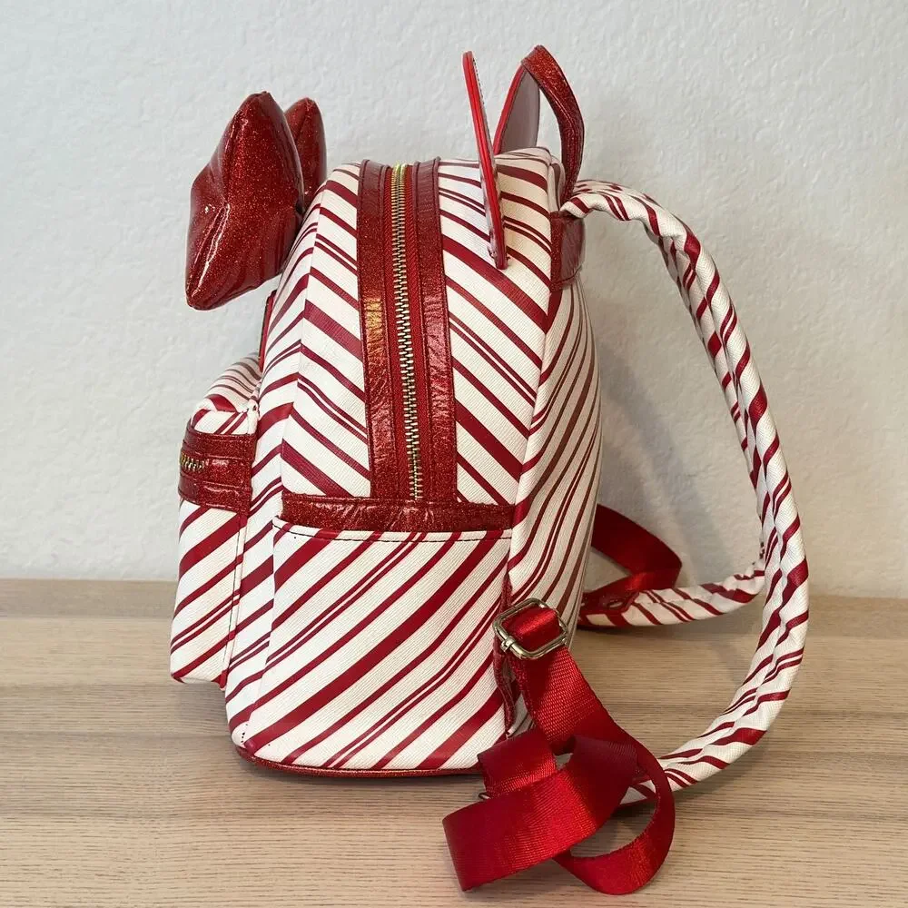 Loungefly Disney Parks Peppermint Mini Backpack Minnie Holiday Christmas Candy